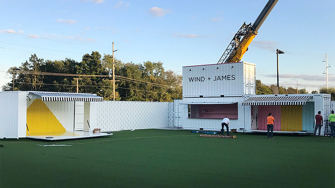 Transporting the Wind and James event center BoxPop®