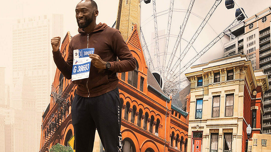 Racer at Octagon Bank of America Chicago Marathon BoxPop® activation