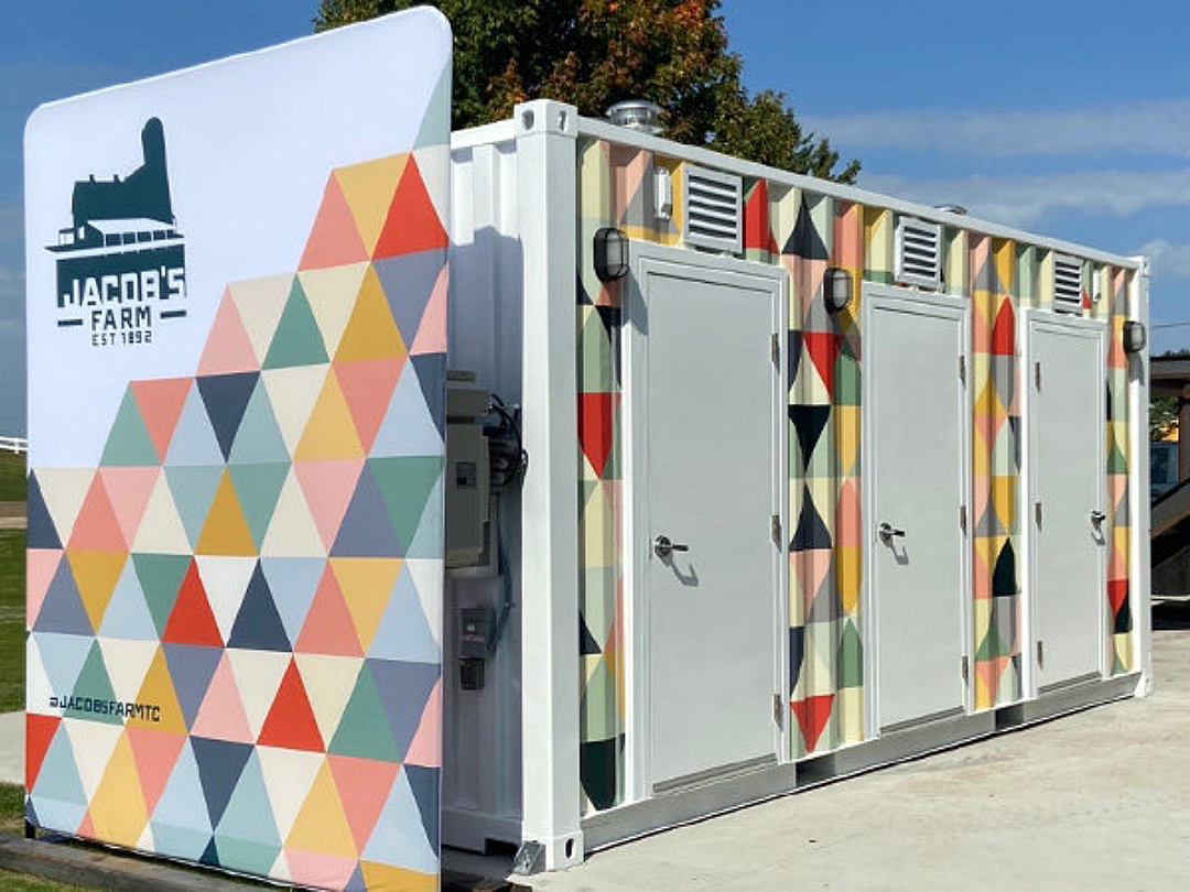 Jacobs Corn Maze Box Pop Restroom Container outside