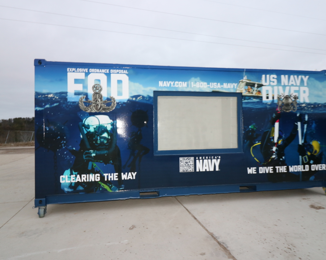 Custom Decal on Shipping Container | Portable Diving Tank