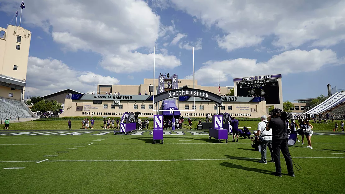 Northwestern Football Team Entrance