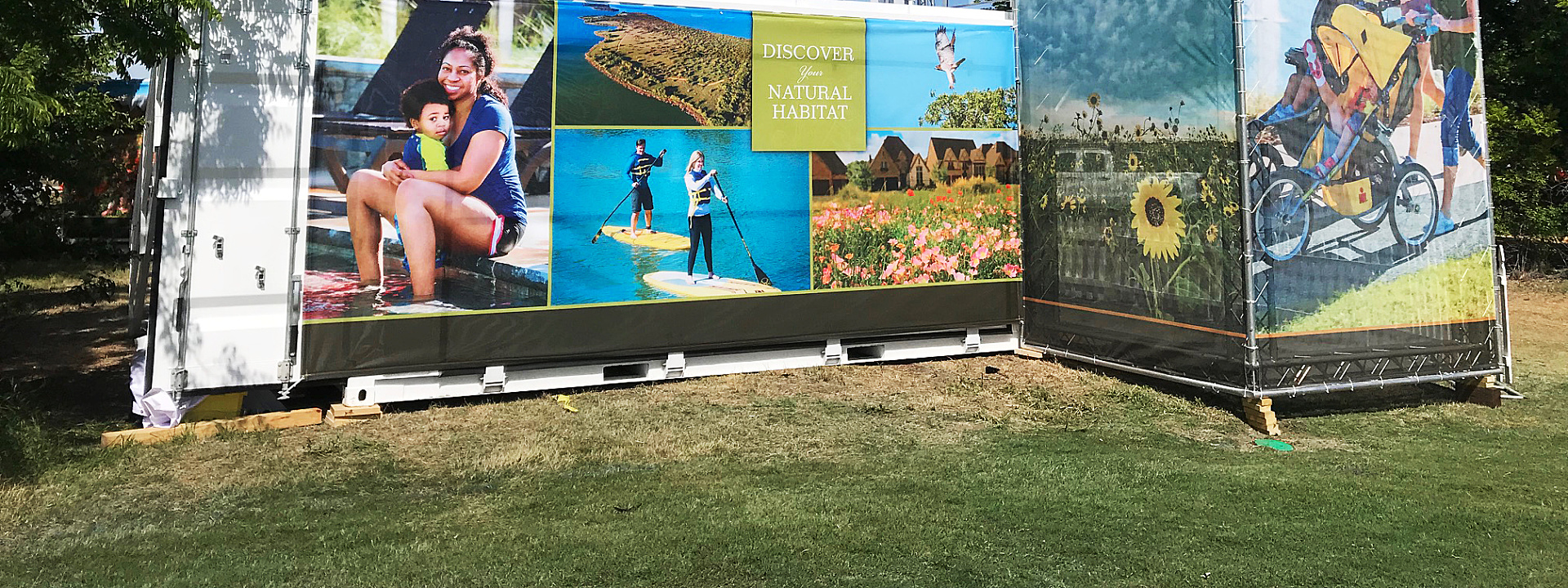 Front angle of The Tribute Experience Zone by BoxPop®