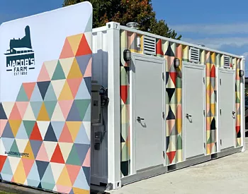 Jacobs Corn Maze Box Pop Restroom Container outside