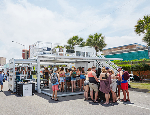 BoxPop pop-up retail shop at an event