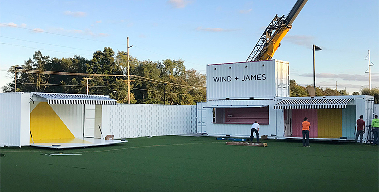 Transporting the Wind and James event center BoxPop®